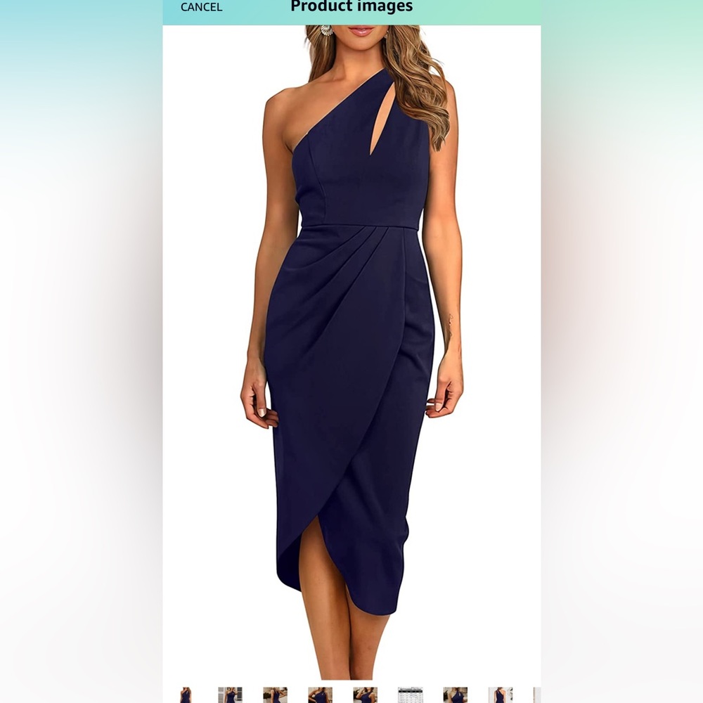 Asymmetrical Faux Wrap Dress